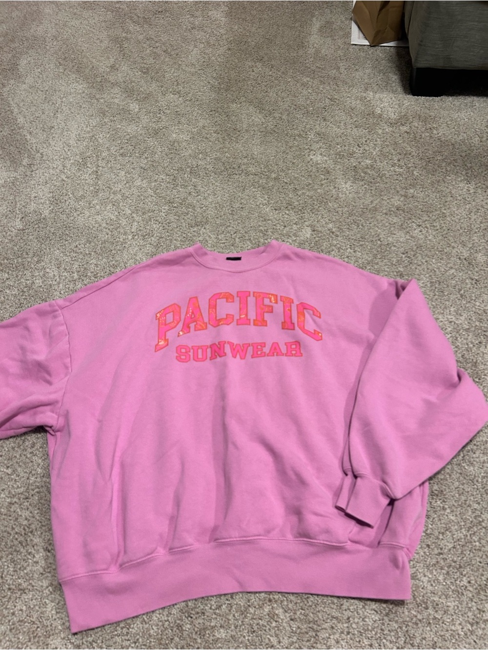 PacSun Pink 'Pacific Sunwear' Crewneck Sweatshirt